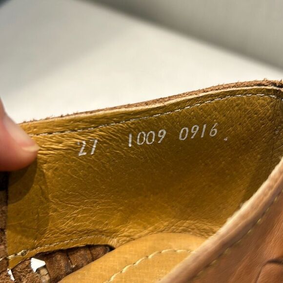 Rogers Leather Huarache Shoes Sandals Woven Mens Sz 8.5 Womens Sz 10 MEX Sz 27 - Picture 9 of 9